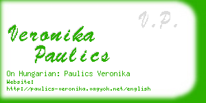 veronika paulics business card